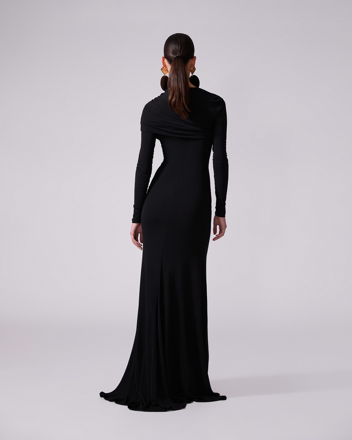 Long-Sleeved Draped Gown - Ready - To - Wear | Carolina Herrera Long-Sleeved Draped Gown - Ready - To - Wear | Carolina Herrera
