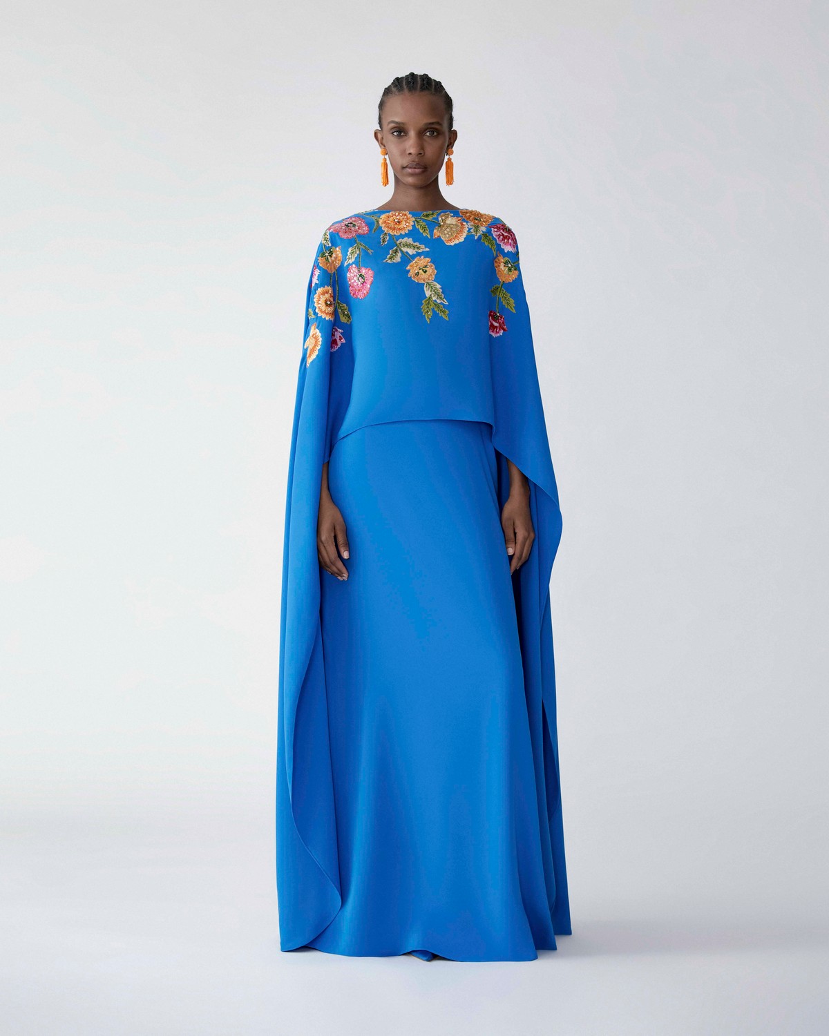 Embroidered Cape-Front Caftan | Carolina Herrera WW EN