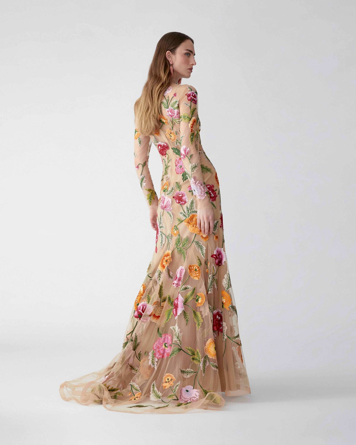 Floral-Embroidered Tulle Gown | Carolina Herrera WW EN
