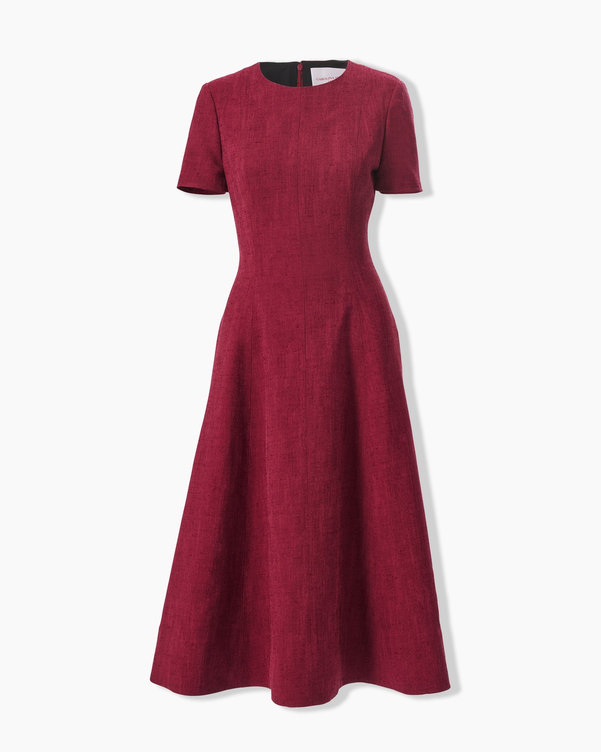 Short-Sleeve Crewneck Midi Dress - Ready - To - Wear