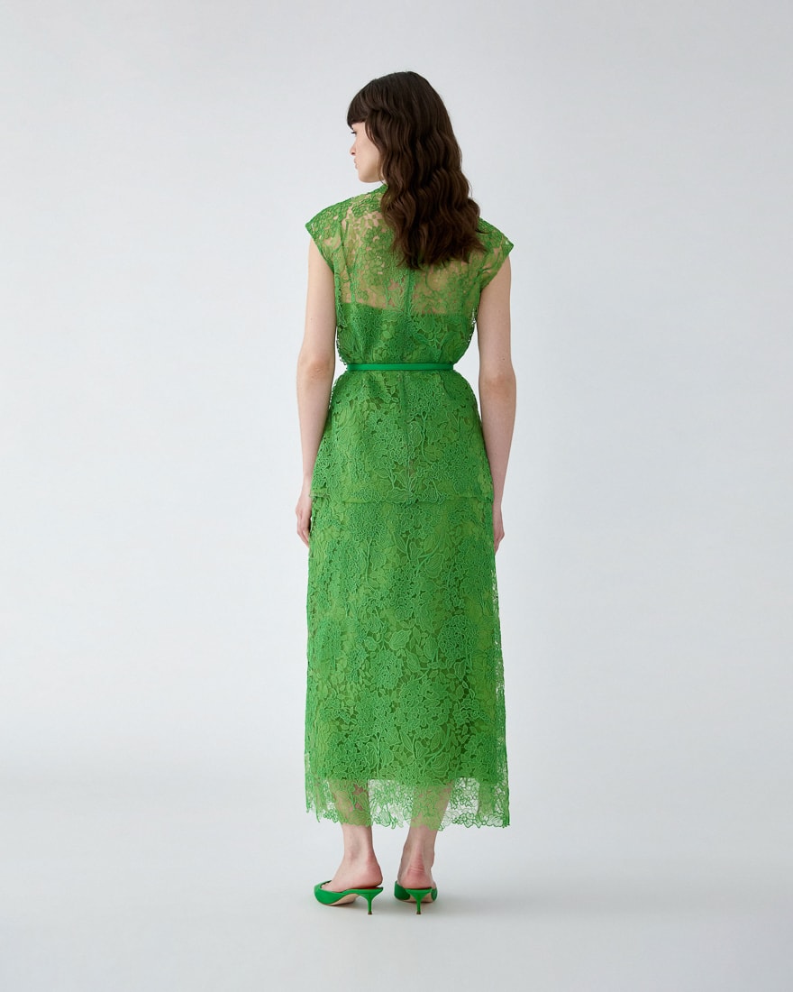 Hydrangea Lace Belted Top | Carolina Herrera BR