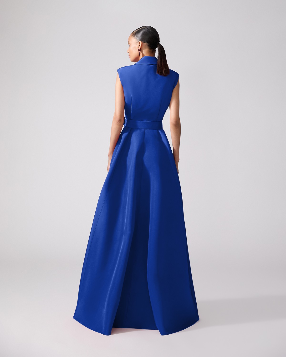 Sleeveless Belted Trench Gown - Ready - To - Wear | Carolina