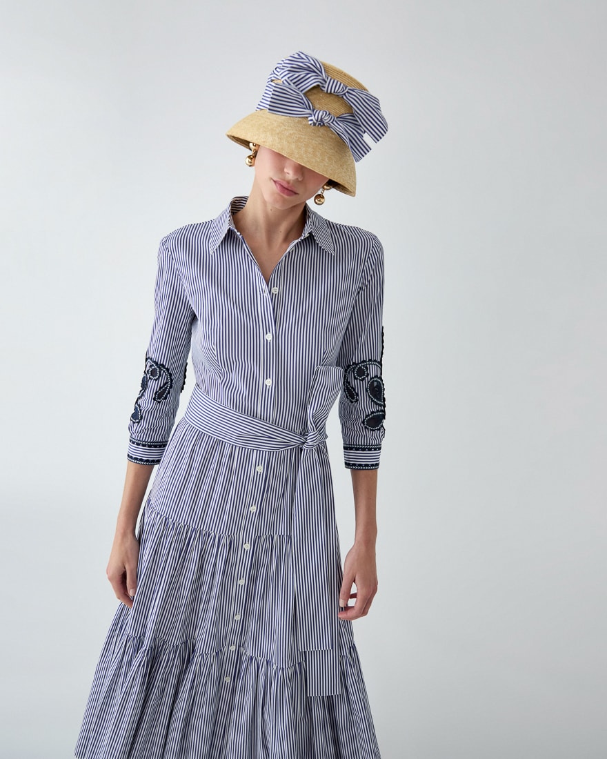 rose embroidered dress Alora Embroidered Dress in Dusty Rose main image 1