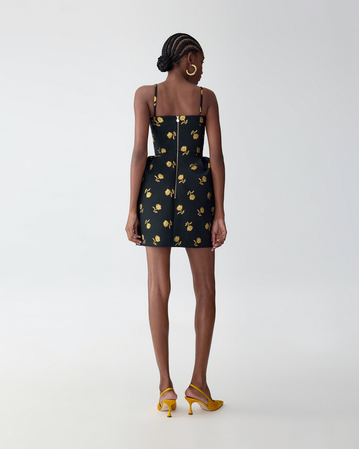 Carnation Jacquard Bell-Shaped Mini Dress | Carolina Herrera WW EN
