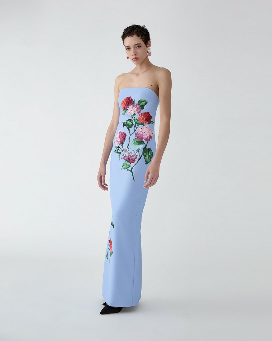 hydrangea formal dress MADELEINE dress Hydrangea Navy Lesley Evers