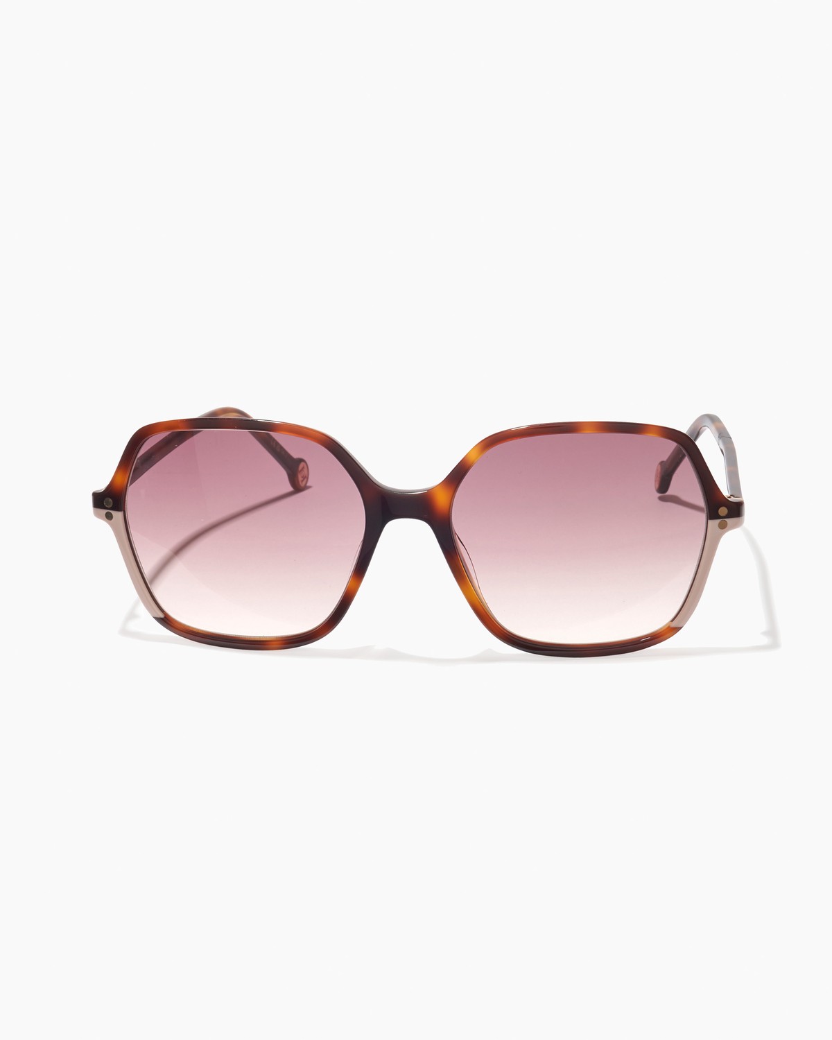 Oversized Oval Sunglasses With Contrast Frames | Carolina  display picture 3