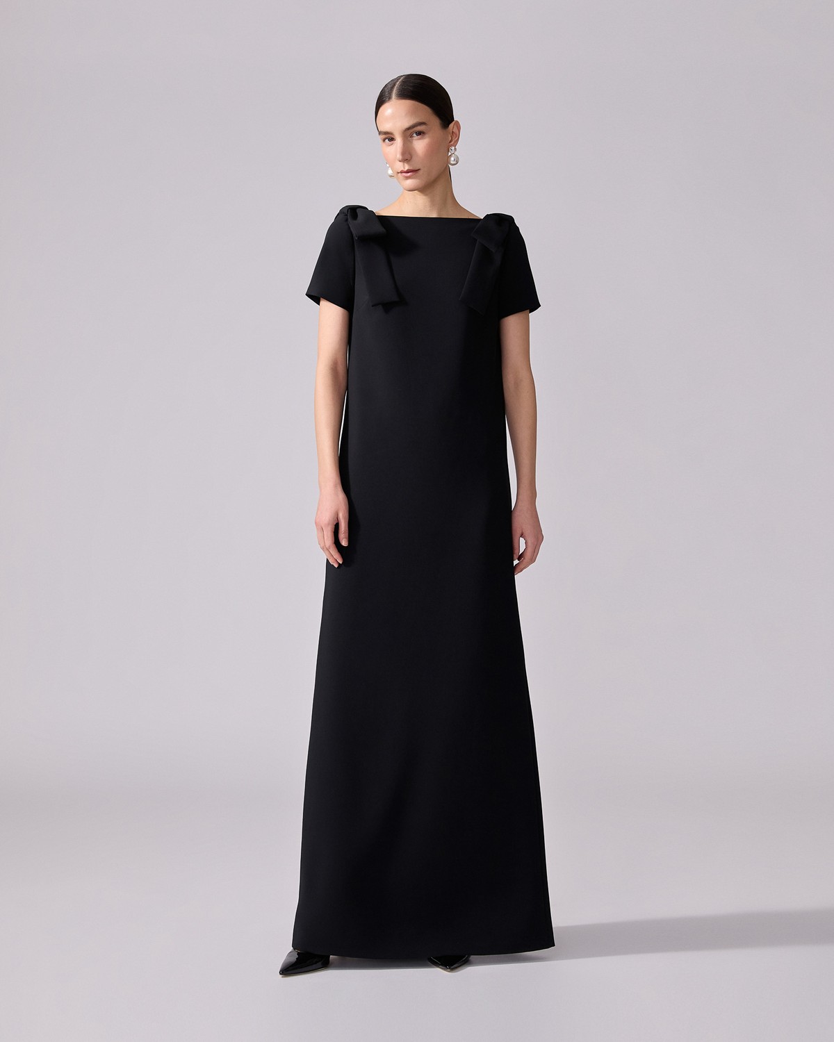 ワンピース Carolina Herrera Long bow dress Silk Chiffon Long Dress with Bow red - CH Carolina Herrera