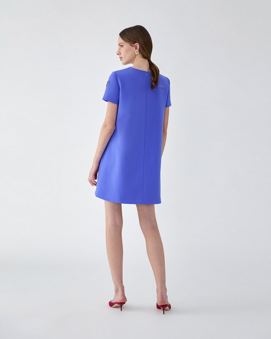 carolina herrera embroidered mini dress Heart Embroidered Mini Dress
