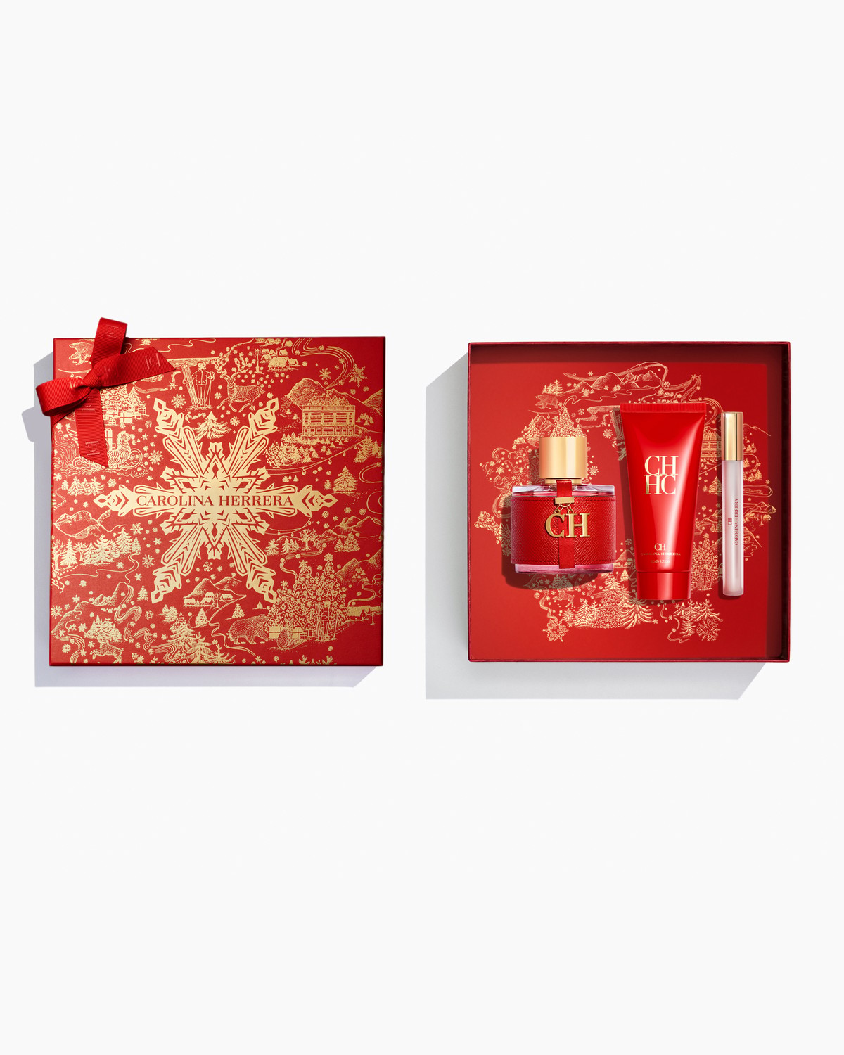 CH 100ml Eau de Toilette, 100ml Body Lotion and 10ml Megaspritzer