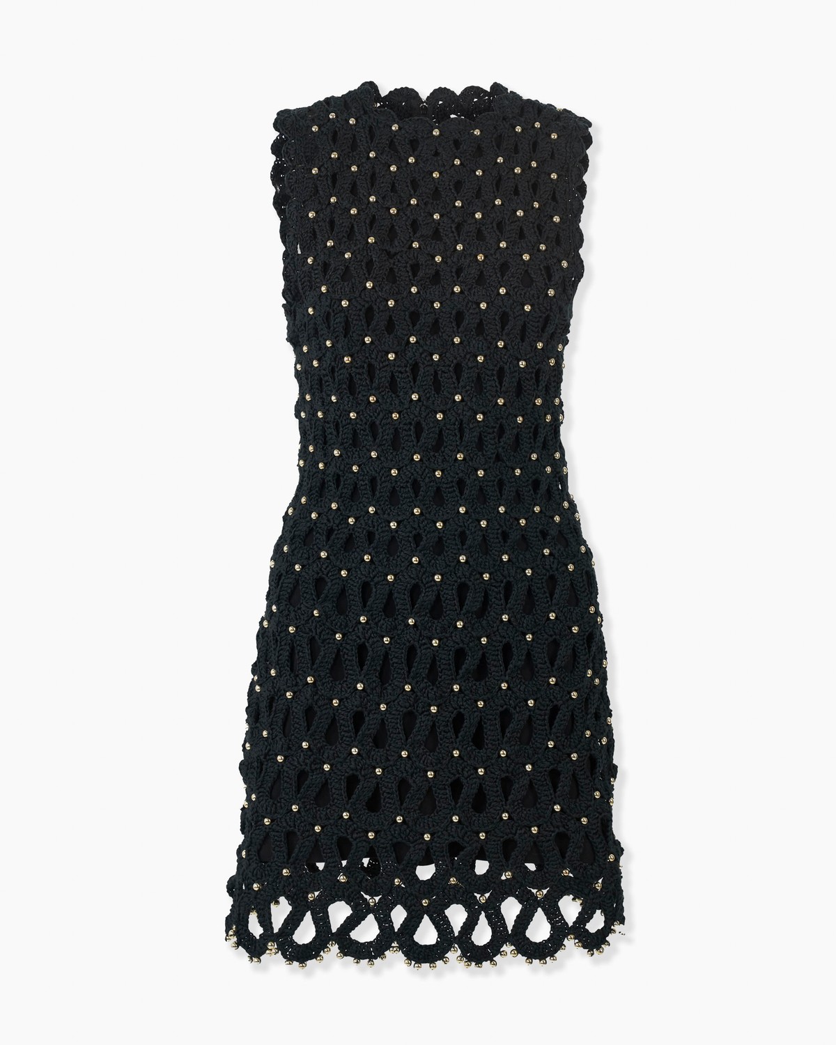 Carolina Herrera Embellished Crochet Knit Sleeveless Mini Dress, Black, Women's, Small, Casual & Work Dresses Knit Dresses Carolina Herrera Embellished Crochet Knit Sleeveless Mini Dress, Black, Women's, Small, Casual & Work Dresses Knit Dresses