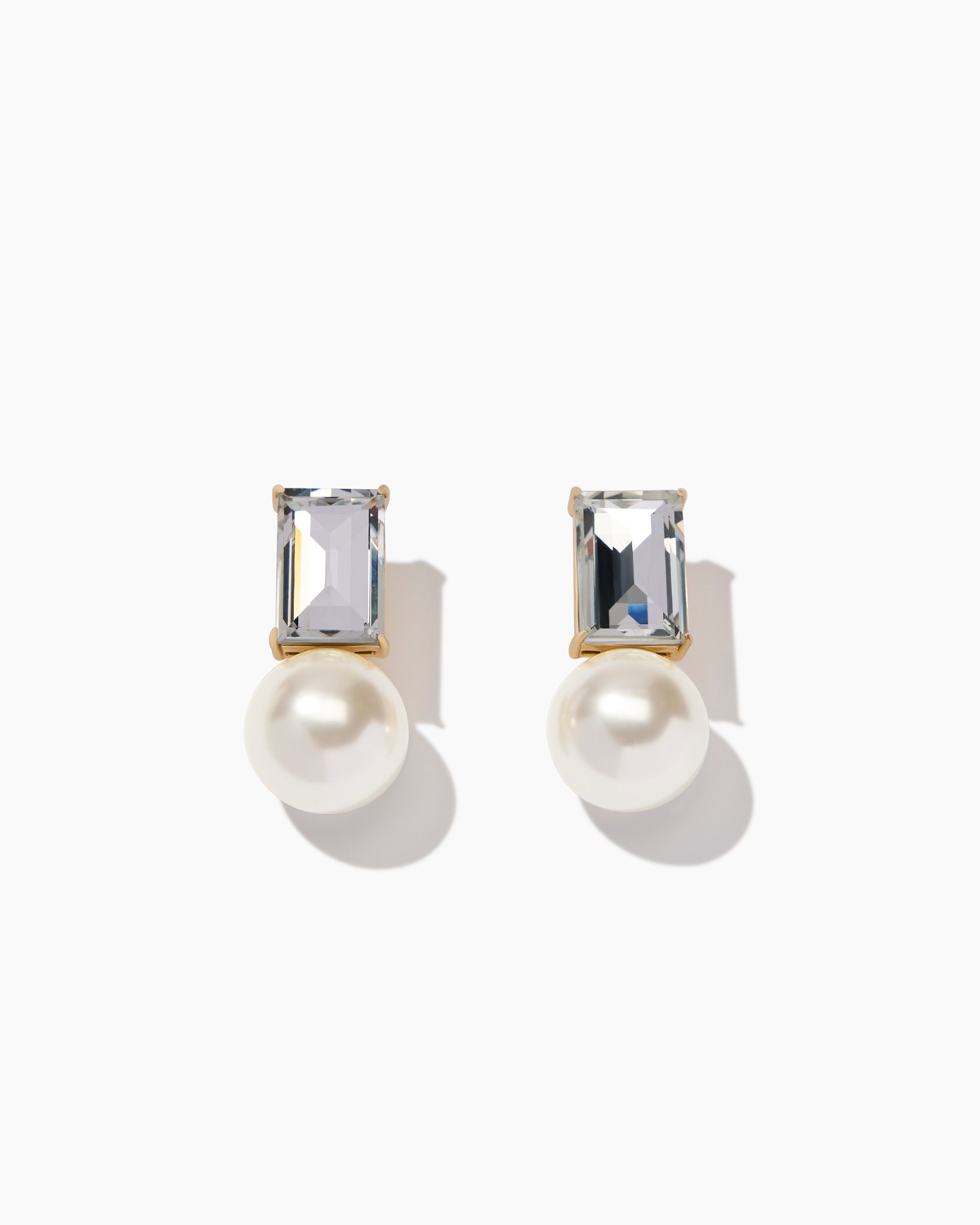 Crystal and Pearl Drop Earrings - Accessories | Carolina Herrera Crystal and Pearl Drop Earrings - Accessories | Carolina Herrera
