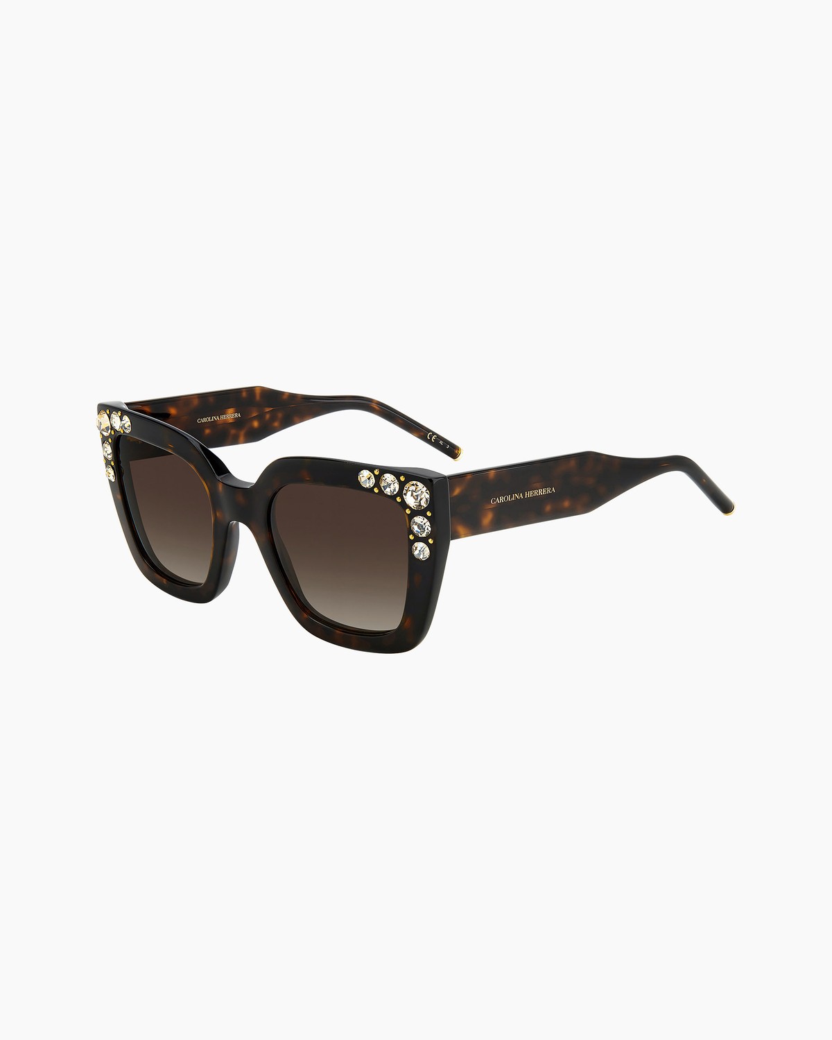 Carolina Herrera Black Crystal-Accent Square Sunglasses Buy Carolina Herrera sunglasses & glasses online - shipped  main image 3