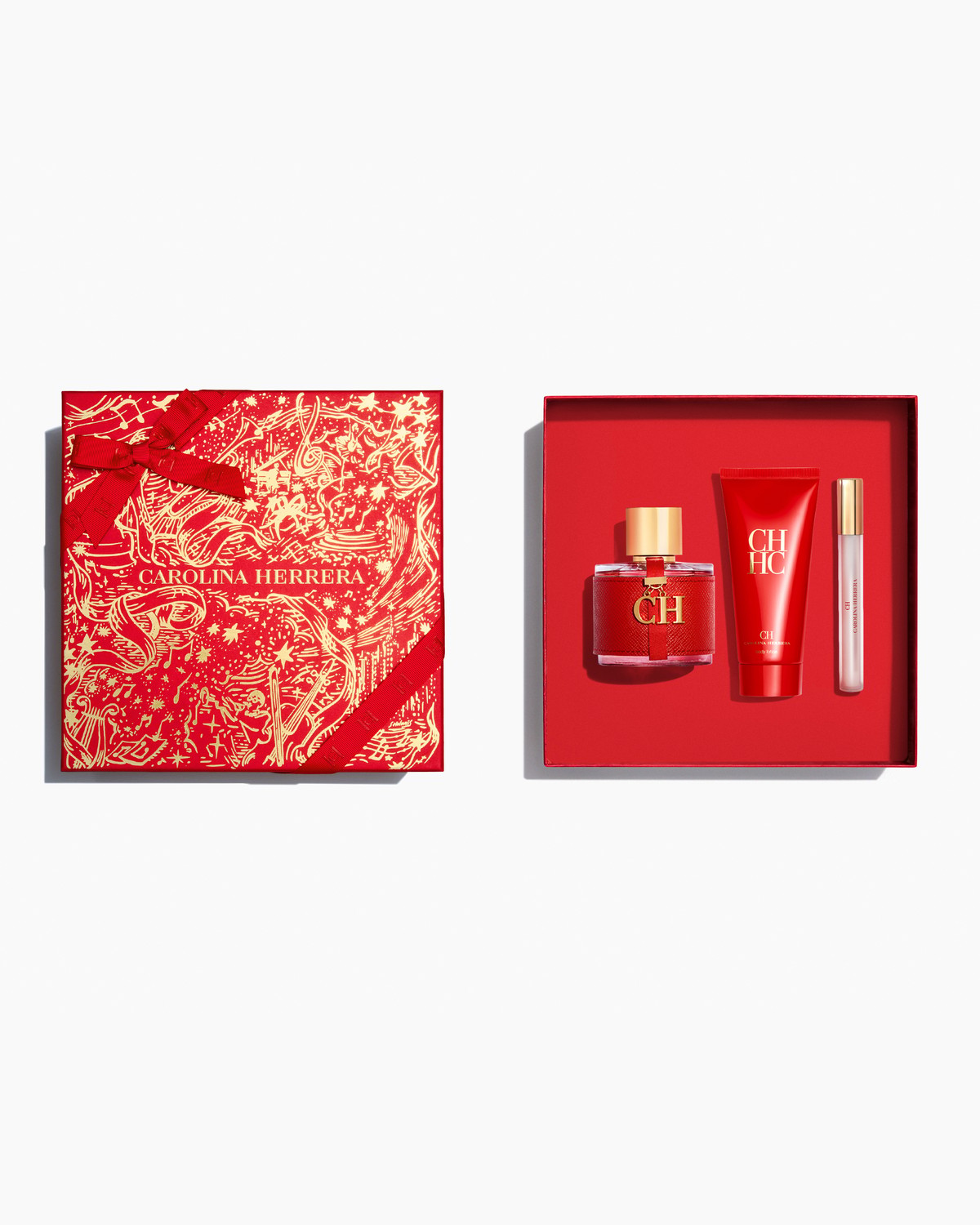 CH 100ml Eau de Toilette, 100ml Body Lotion and 10ml Megaspritzer