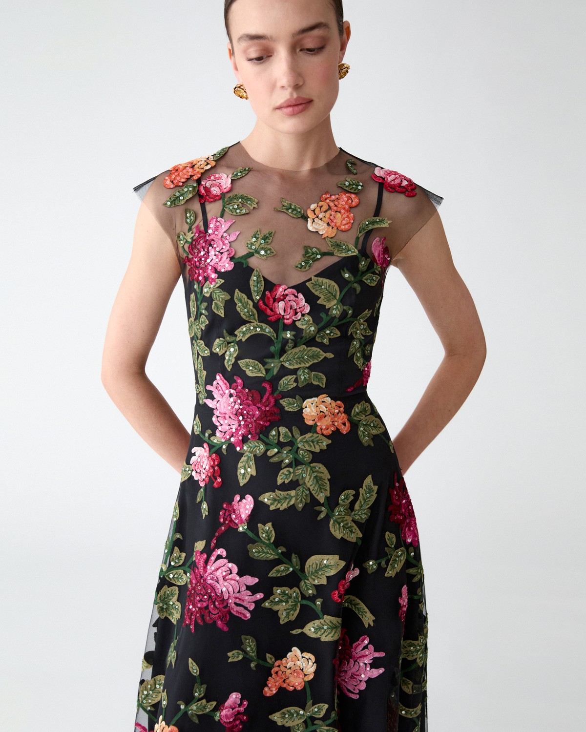 charena formal embroidered floral tulle dress Windsor | Dresses | Charena Formal Embroidered Floral Tulle Dress