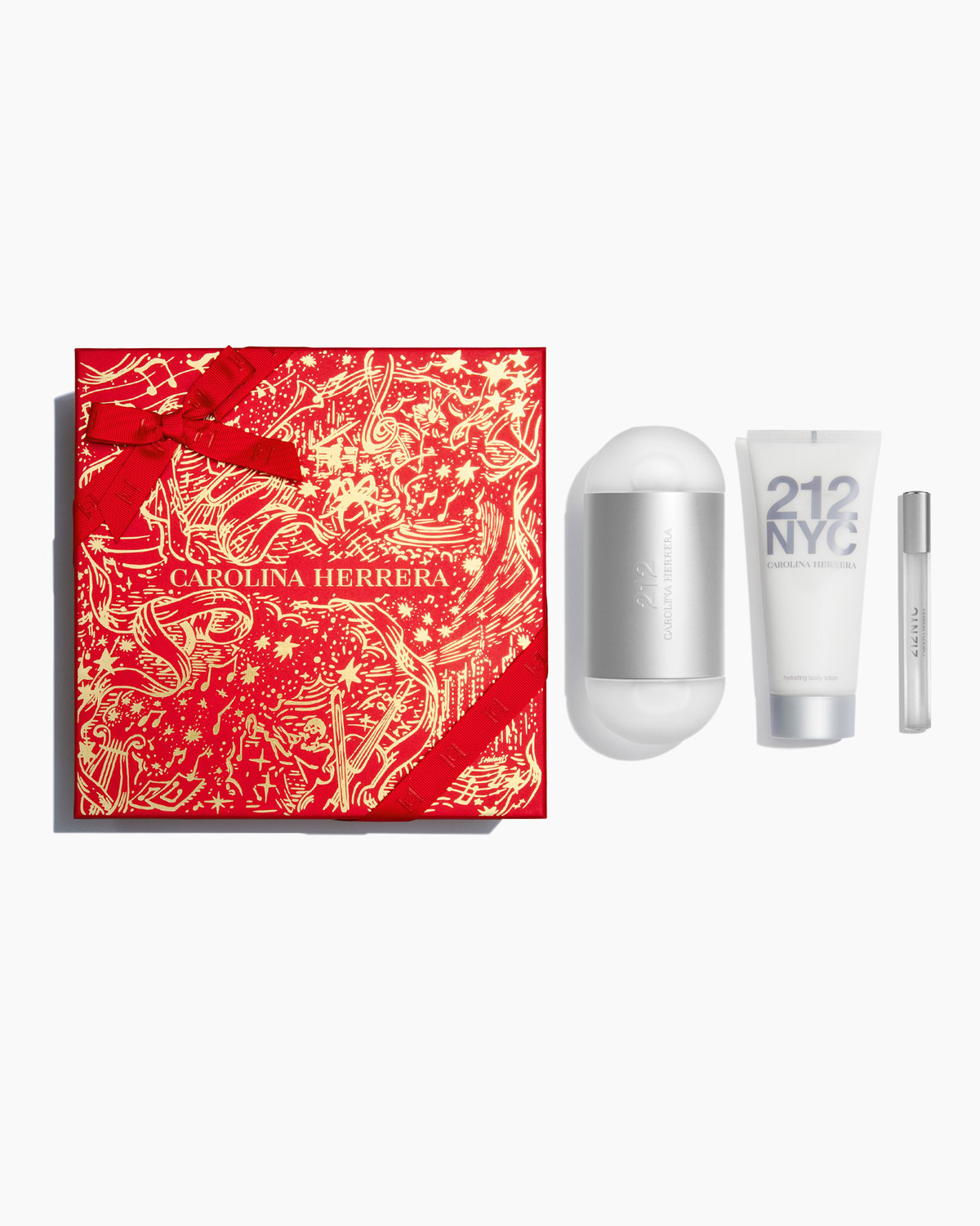 212 NYC 100ml Eau de Toilette, 100ml Body Lotion and 10ml