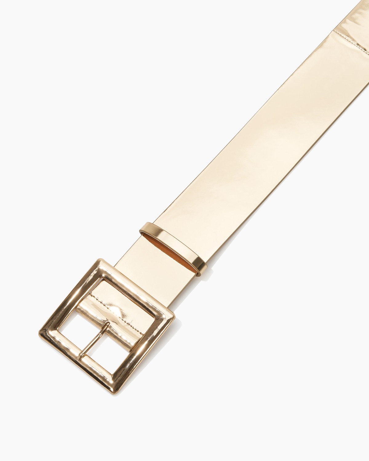 Gold Patent Leather Icon Belt - Accessories | Carolina Herrera