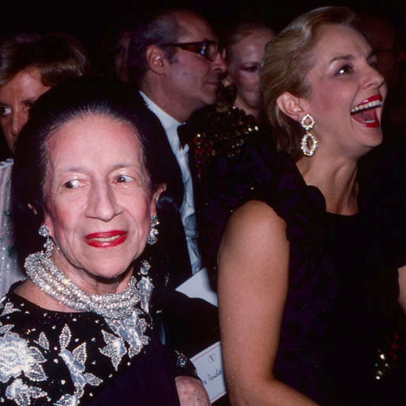 Carolina Herrera with Diana Vreeland at a fashion event