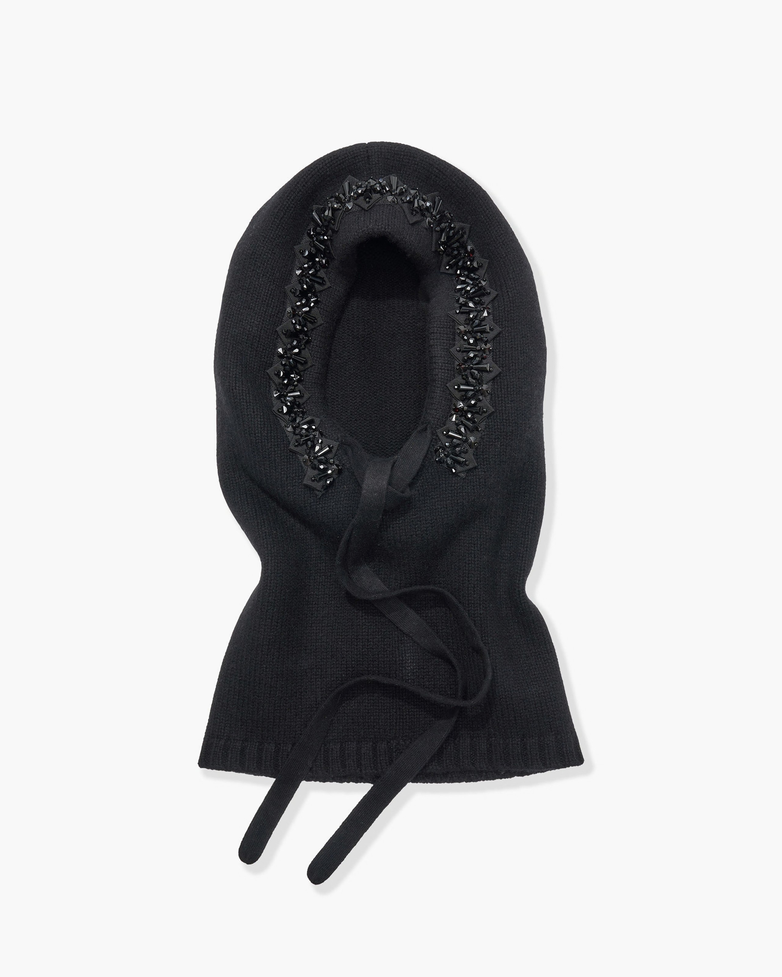 Embroidered Wool-Cashmere Balaclava | Carolina Herrera US