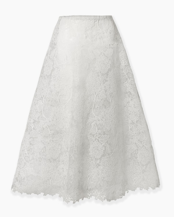 Hydrangea Lace Midi Skirt