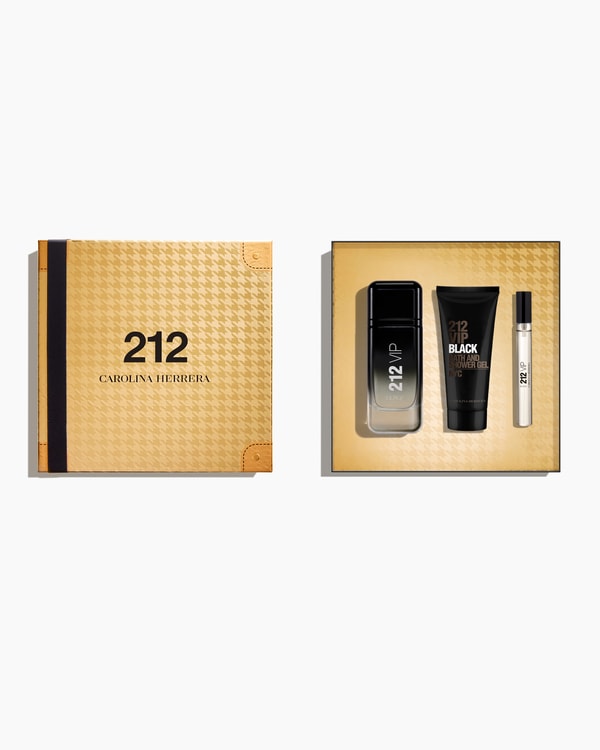 212 VIP Black 100 ml Eau de Parfum, 100ml Shower Gel and 10ml Megaspritzer
