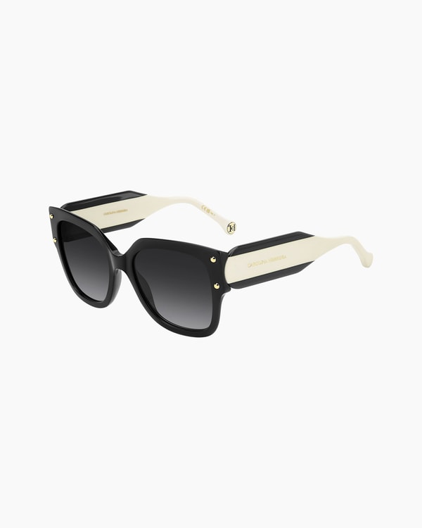 Square Frame Sunglasses with Contrast Temples