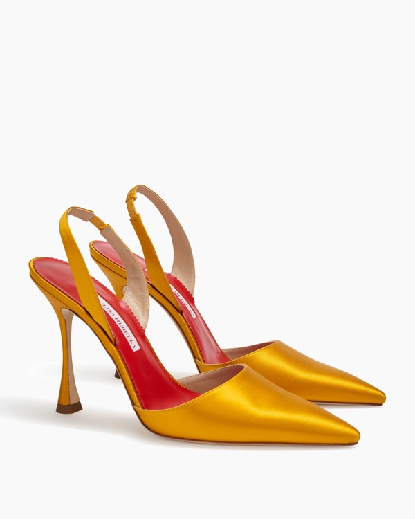 Satin Slingback Pumps