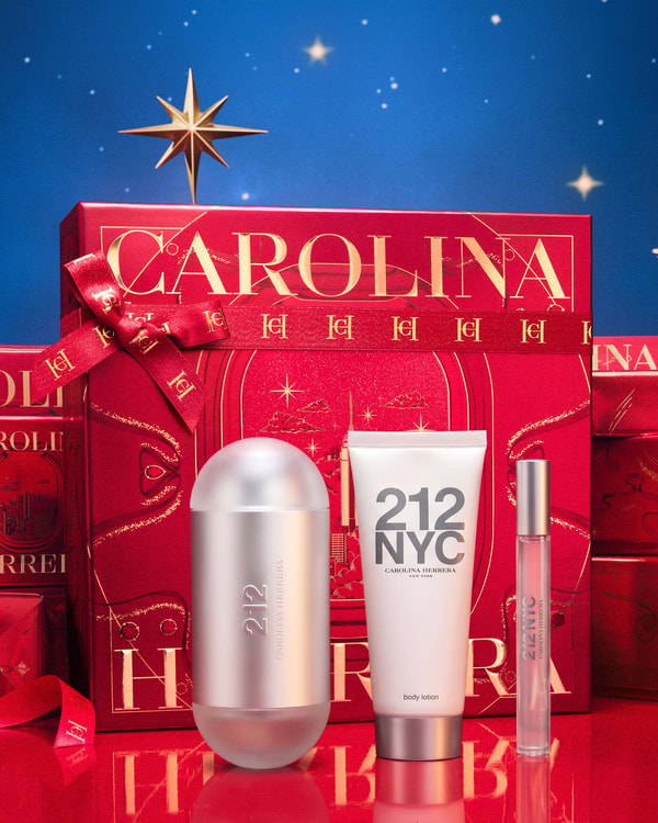 212 NYC 100ml Eau de Toilette, 100ml Body Lotion and 10ml Megaspritzer