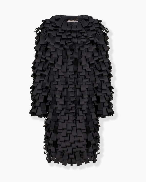 Loop-Embroidered Organza Coat