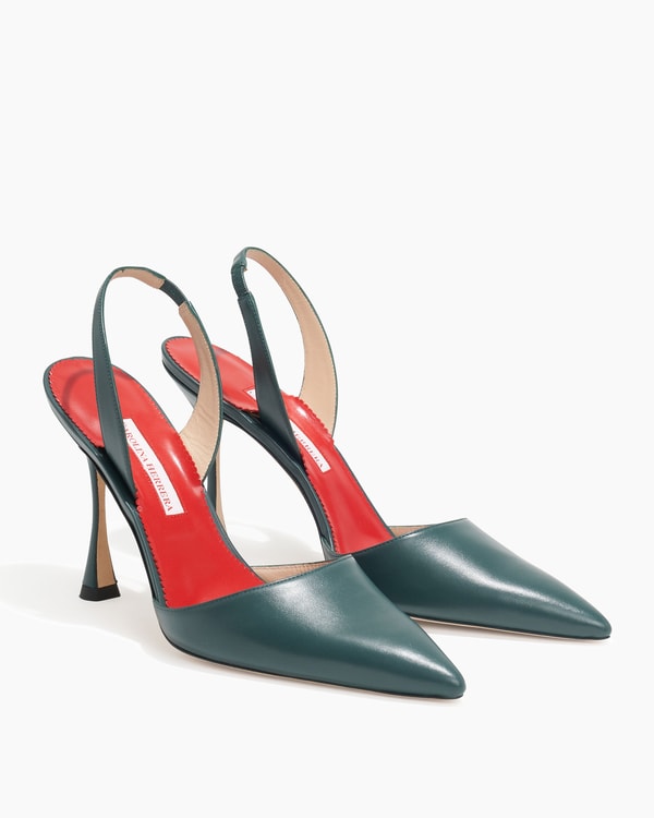Leather Slingback Pumps