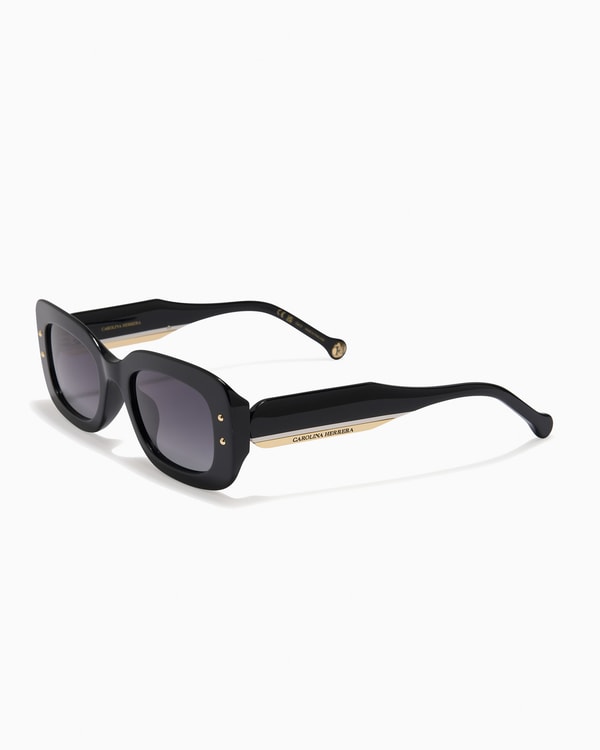 Oval-Frame Sunglasses with Contrast Temples