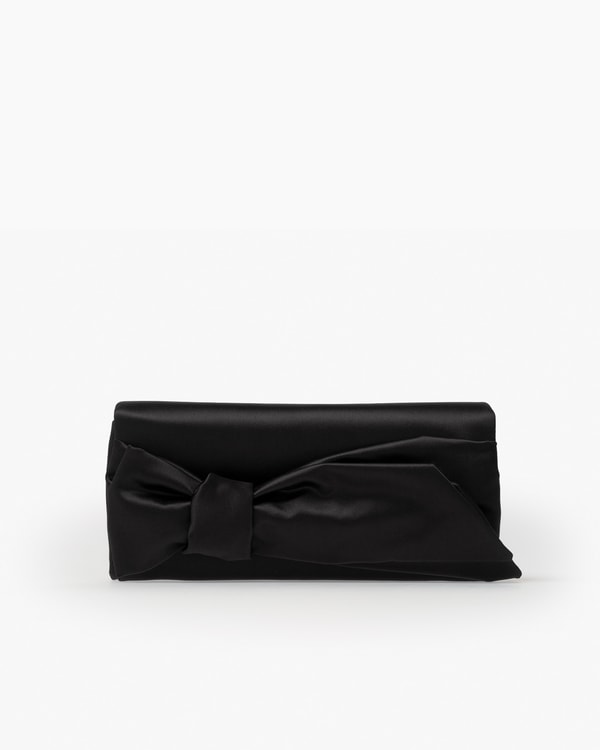 Karlita Satin Clutch with Bow