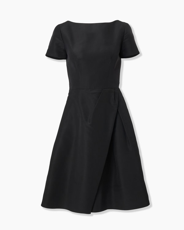 Draped Boat Neck Dress
