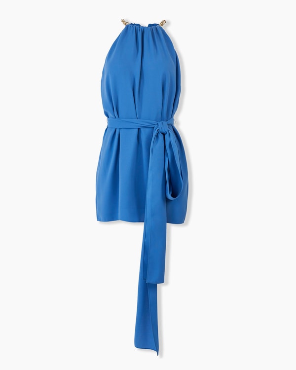 Chain-Strap Halterneck Top