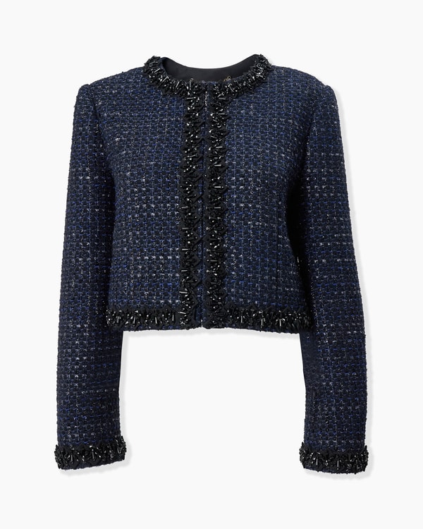 Embroidered Lurex Tweed Jacket