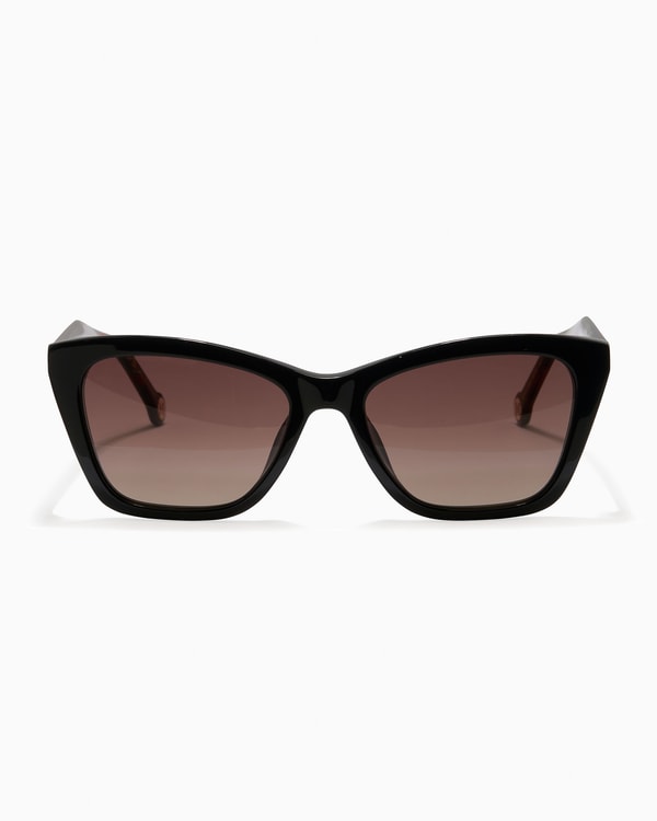 Rectangular-Frame Sunglasses with Contrast Temples