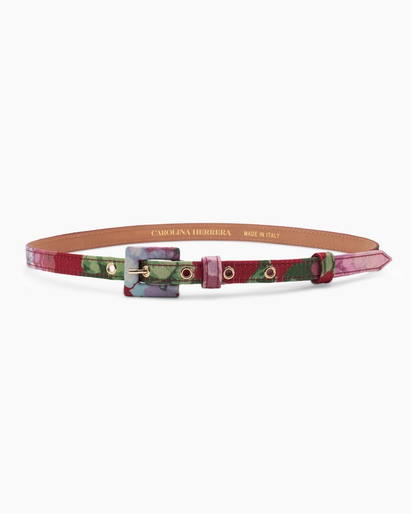 Hydrangea Print Skinny Belt