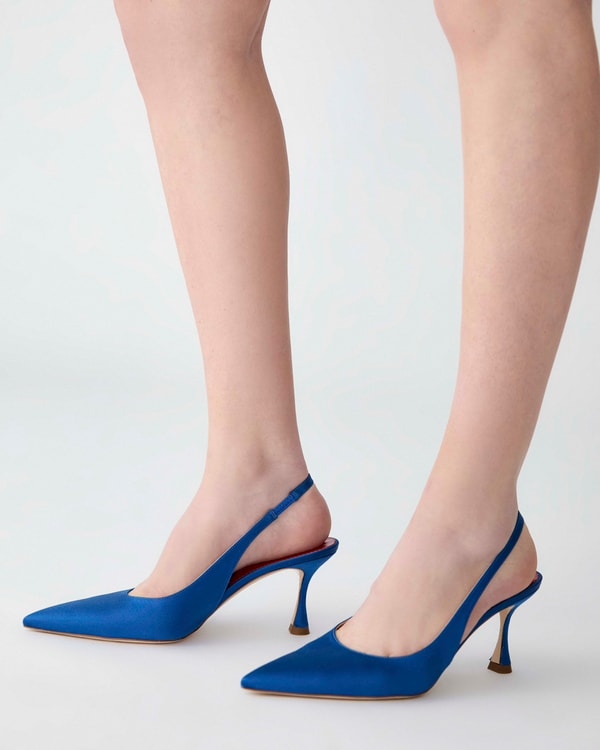 Satin Slingback Heels