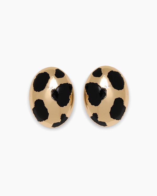 Leopard Spot Gold-Toned Earrings
