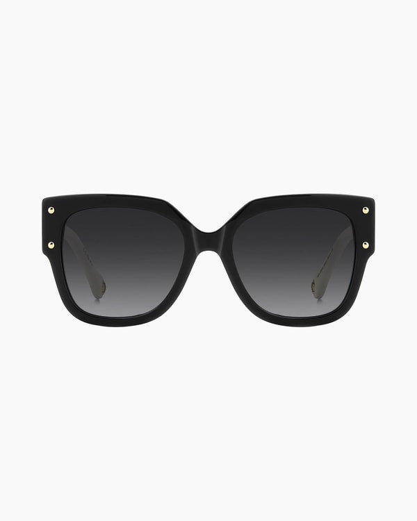 Square Frame Sunglasses with Contrast Temples