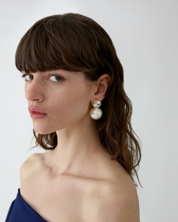 Crystal and Pearl Earrings