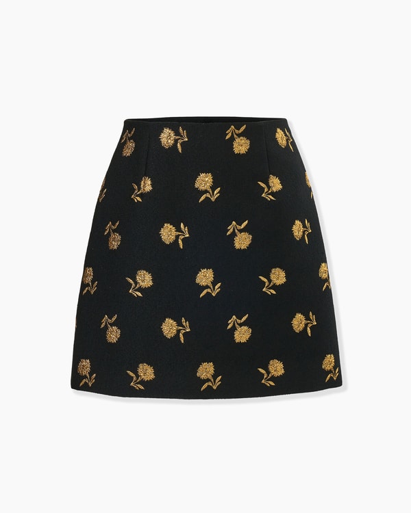 Carnation Jacquard Mini Skirt
