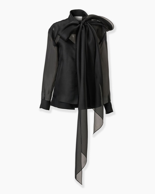 Organza Shirt with Bow