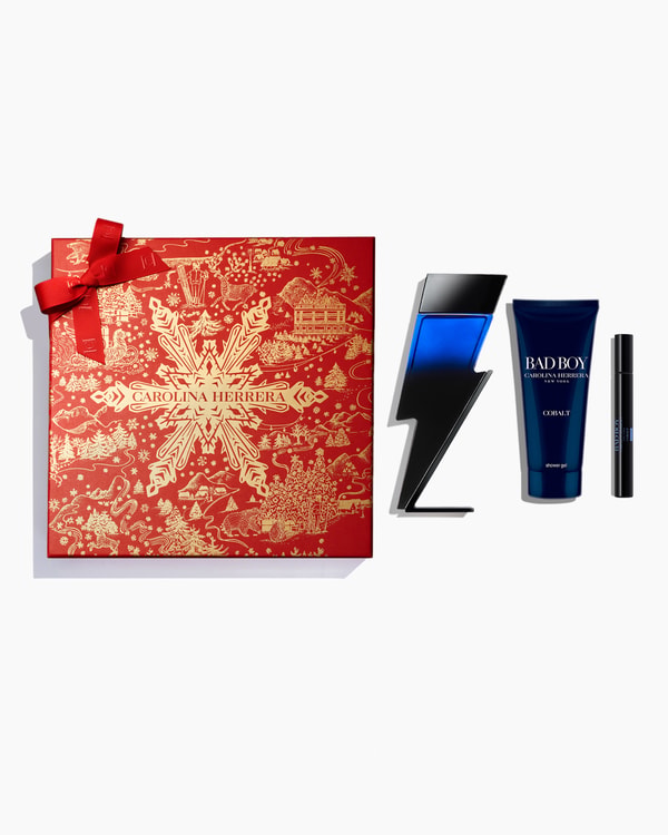 Bad Boy Cobalt Elixir 100ml Eau de Parfum, 100ml Shower Gel and 10ml Megaspritzer