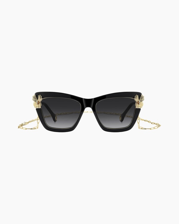 Sunglasses with Butterfly Detail & Chain