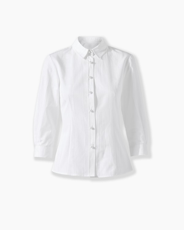 Icon Pearl-Button Blouse