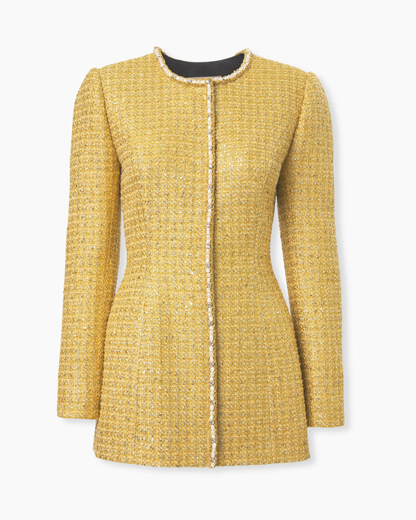 Embellished Lurex Tweed Jacket