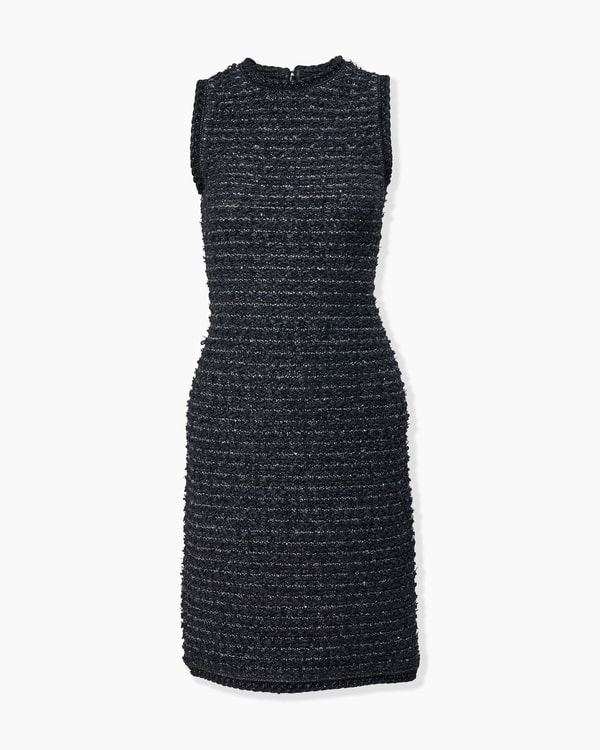 Sequined Knit Tweed Dress