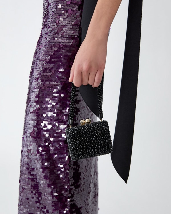 Greta Crystal Top Handle Bag