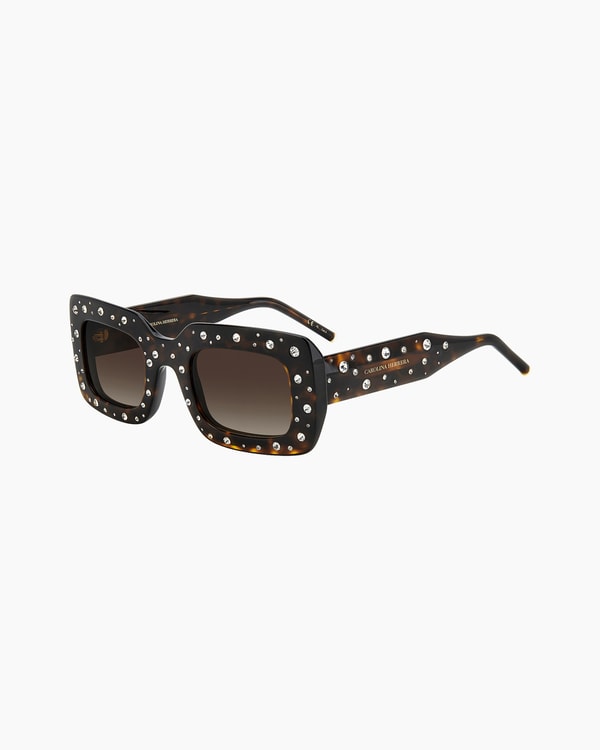 Crystal-Embellished Oversized Squared Sunglasses