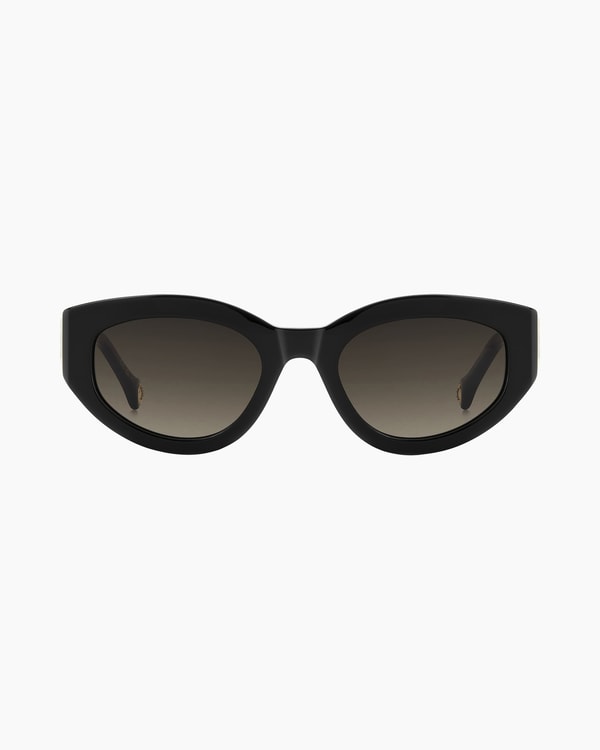 Oval Frame Sunglasses with Temple Inserts